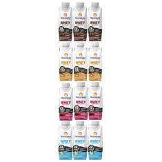 Kit 12 Bebidas Piracanjuba Whey 250 Ml - 4 Sabores, Frutas, 250 ml