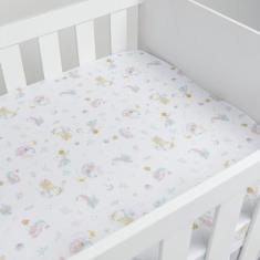 Lençol Avulso Com Elástico para Berço Americano Bebê Estampado 100% Al