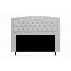 Cabeceira Estofada Geovana Para Cama Box King 195 cm Corano Branco - dl Decor