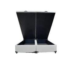 Cama Box Baú Casal Bipartido Linhão Cinza Com Pistão A Gás, Imperium d