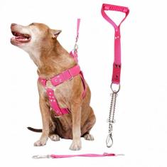Coleira Peitoral Cachorro Guia Adaptador Pit Bull ANTI PUXÃO - dedcase
