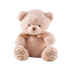 Ursinho de Pelúcia Carinho Marrom Buba - 5899B, Bege, Urso