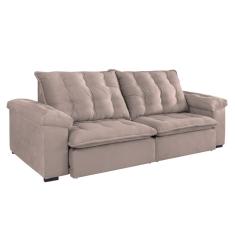 Sofá 4 Lugares Retrátil Itaguaí  Bege Claro