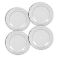 Jogo 4 Pratos Raso De Sobremesa 18Cm De Melamina