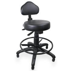 Cadeira Mocho Preto Ergonômico Caixa Com Aro Com Sapata - Ultra Móveis