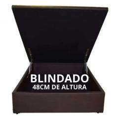 Cama Box Baú Casal com 48cm de altura - Blindado / Reforçado