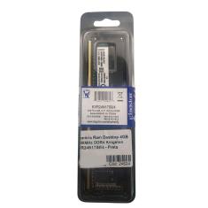 Memória Ram Desktop 4GB 2400MHz DDR4 Kingston KVR24N17S8/4 - Preta