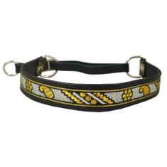 Gargantilha de couro genuíno de 3/4" de largura para coleira de cachorro, serve para pescoço de 13"-15,5"