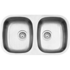 Cuba Dupla de Embutir para Cozinha Tramontina - Inox Retangular 76,8x4