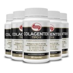 Kit 5 Colagentek Vitafor Tipo II 60 Cápsulas
