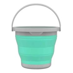 Balde Sanfonado Dobrável Retrátil 5 Litros Flashlimp, Polipropileno, V