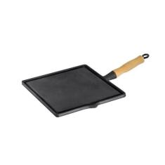 Bifeteira Chapa Quadrada Lisa Ferro Fundido 26x26 Cm - Libaneza