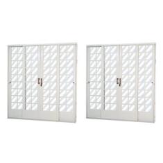 Kit Com 2 Portas De Aço De Correr 215x200cm Minas Sul Mgm Bra
