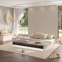 Cama Montessoriana Queen Para Cama Cabana Family Casatema Branco