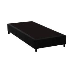 Cama Box Base Solteiro Universal Suede Black (96x203x20) - Costa Rica