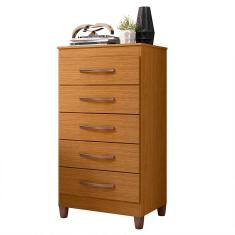 Cômoda Esmeralda 5 Gavetas Cinamomo - Móveis Albatroz Cinamomo