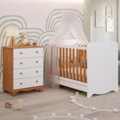 Quarto de Bebê Completo Berço Americano Ben 3 Em 1 Cômoda Júnior Simpl