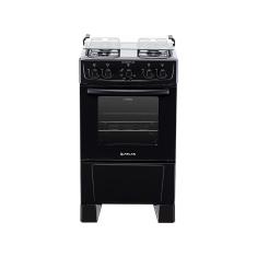 Fogão De Piso Atlas 4 Bocas Coliseum Plus Mesa Inox Preto Bivolt
