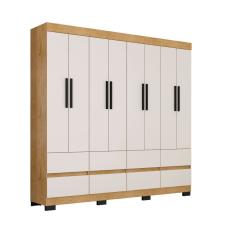 Guarda Roupa Esmeralda 8 Portas 8 Gavetas Sem Espelho Araplac