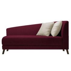 Recamier Heitor 140cm com Almofada Lado Esquerdo Suede - Doce Sonho Mó