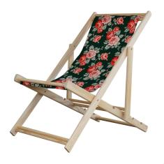 Espreguiçadeira Preguiçosa Dobrável sem Braço em Madeira Maciça