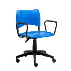 Cadeira de Escritório Giratória Fit em Polipropileno Azul Roal