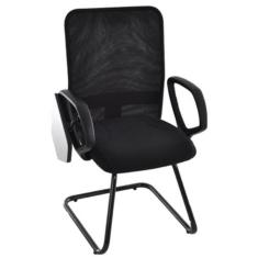 Cadeira Diretor Universitária Base Fixa Linha Tela Mesh Preto