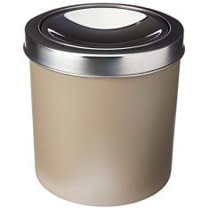 Lixeira com Tampa Basculante Inox 5,4 L, 19,5 x 20 x 22,4 cm, Warm Gray, Coza