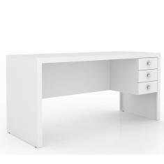 Mesa para escritório com 3 gavetas ME4113 Tecno Mobili - Branco