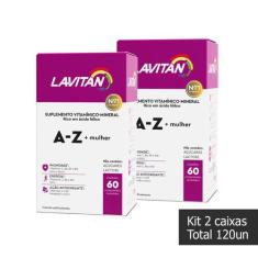 2Cx Suplemento Vitamina Mineral Lavitan Az Mulher 120 Dias
