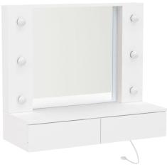 Penteadeira de Parede com Espelho 2 Gavetas Arujá Politorno