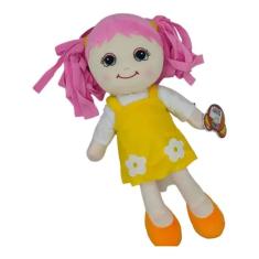 Boneca de Pano C/ Vestido de Florzinha - Bbr Toys