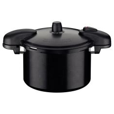 Panela de Pressão Valência Black 24 cm 7 L em Alumínio com Revestimento Cerâmico Preto Tramontina 20565/424