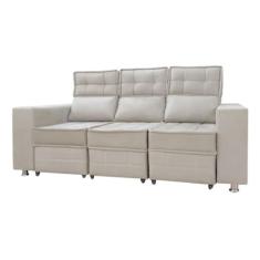 Sofá Retrátil e Reclinável 3 lugares Londres 2.10cm com Molas Veludo S