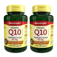Kit 2 Coenzima Q10 Nutriente Essencial 50mg 60 Capsulas - Maxinutri