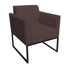 Poltrona Marisa Suede Marrom - D' ROSSI