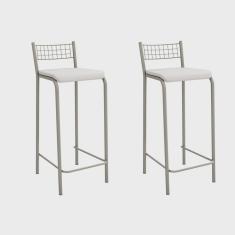 Banqueta Genova 740mm Nickel (par)