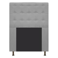 Cabeceira Estofada Dama 90 Cm Solteiro Suede Cinza