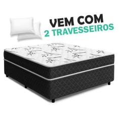 Cama Box Casal Ortopédico Conjugada Com 2 Travesseiros - Fábrica de Tu