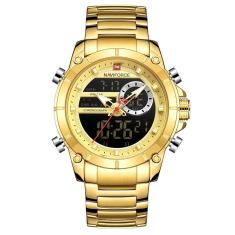 Relogio Naviforce 9163 Dourado Masculino Digital e Analogico