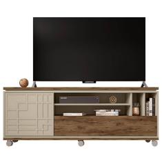 Rack Bancada Até 65 Polegadas Form Jatoba Off White Caemmun