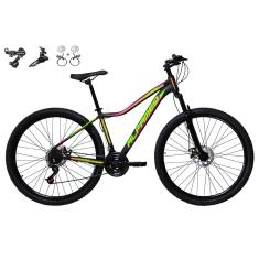 Bicicleta Aro 29 Feminina Alfameq 21v Freios a Disco Hidráulicos Câmbios Shimano Suspensão Dianteira-Feminino
