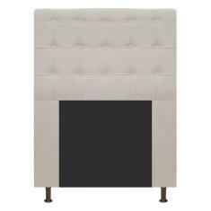Cabeceira Estofada Dama 90 Cm Solteiro Suede Bege