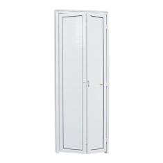 Porta de Alumínio Camarão 210x70cm Brilhante Linha 25 Brimak Branco