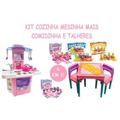 Cozinha Infantil Menina Completa Pia Fogão Forno Sai Água - Big Star B