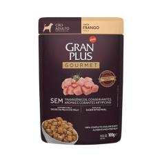 Ração Úmida GranPlus Gourmet Sachê para Cães Adultos Sabor Frango - 10