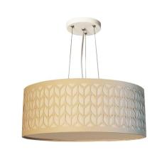 Lustre Pendente Cúpula Recorte  Bege  40X15 2E27 Bivolt - Tom Luz, Biv