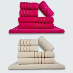 Jogo de Toalhas 12 pçs Coleção Montreal 100% Algodão RS+BG - Toalhas B