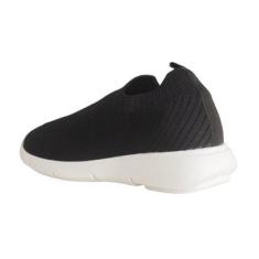 Tênis Slip-On Knit Vivacity Dayane Magalhães Preto-Feminino