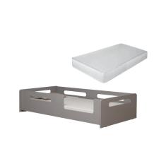 Cama Montessori Solteiro Infantil Grade Proteção Com Colchão